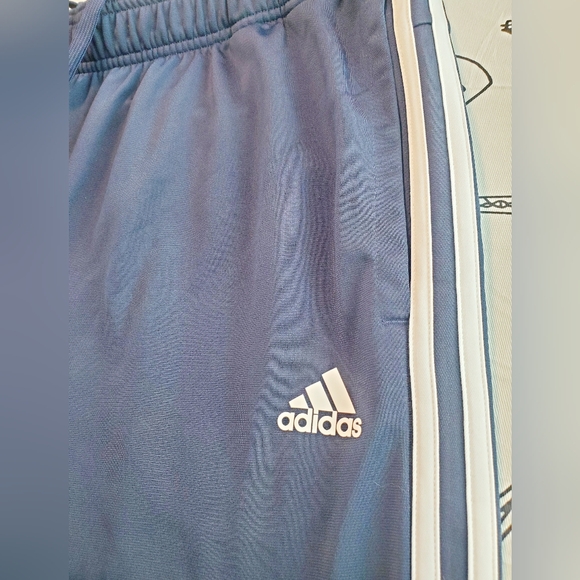 Adidas Navy Track Pants with White Stripes - Picture 4 of 8